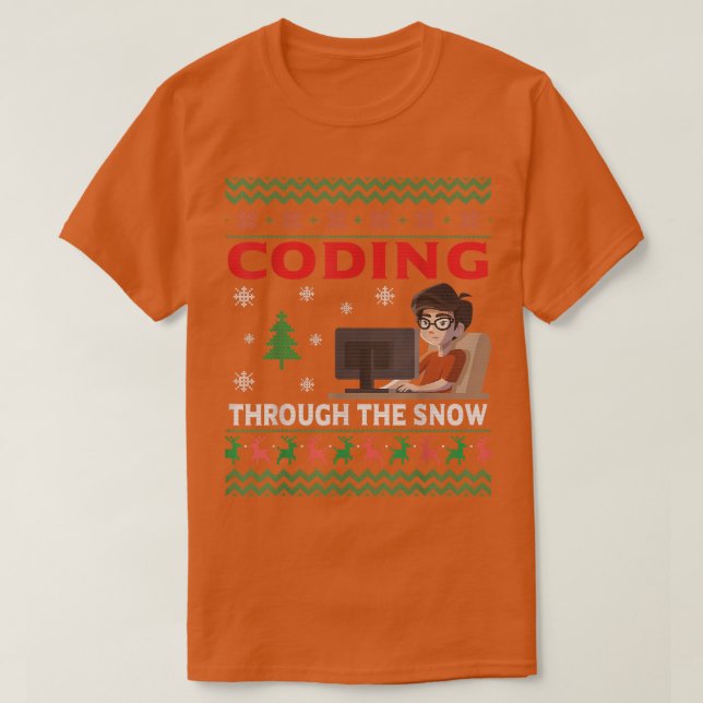 Camiseta Codificación a través del programador de codificad (Diseño del anverso)