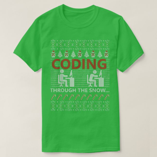 Camiseta Codificación a través del programador de codificad (Diseño del anverso)