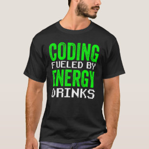 Camiseta Codificación alimentada por código de bebidas ener