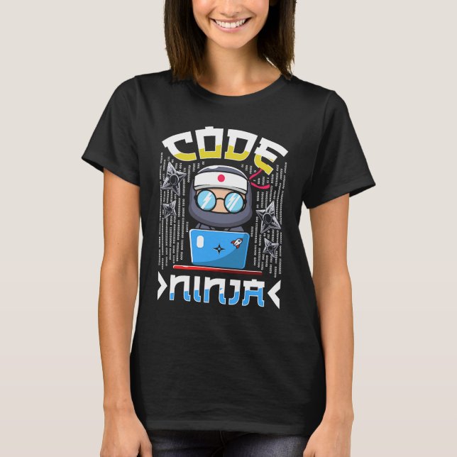 Camiseta Codificación de código Ninja Coding Cyber Secur (Anverso)