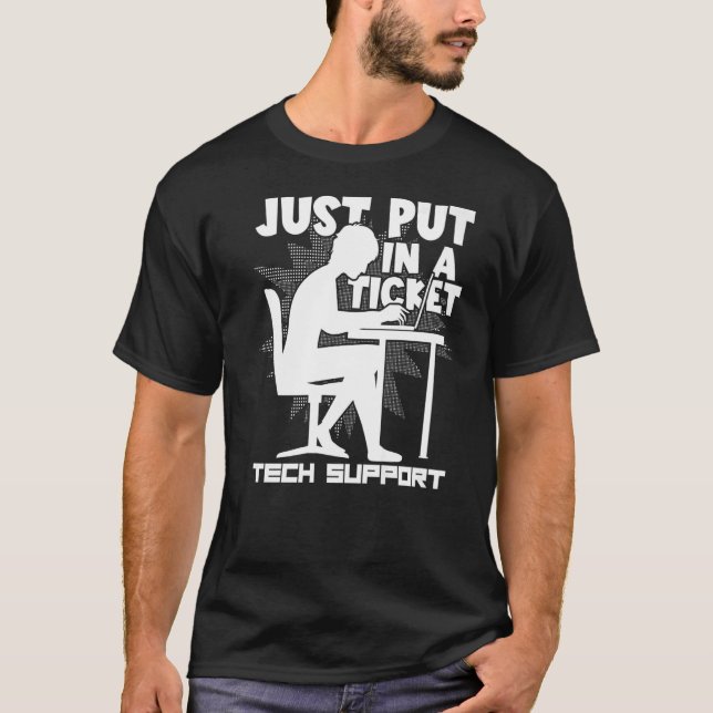 Camiseta Codificación De Computadora Que Acaba De Poner En  (Anverso)