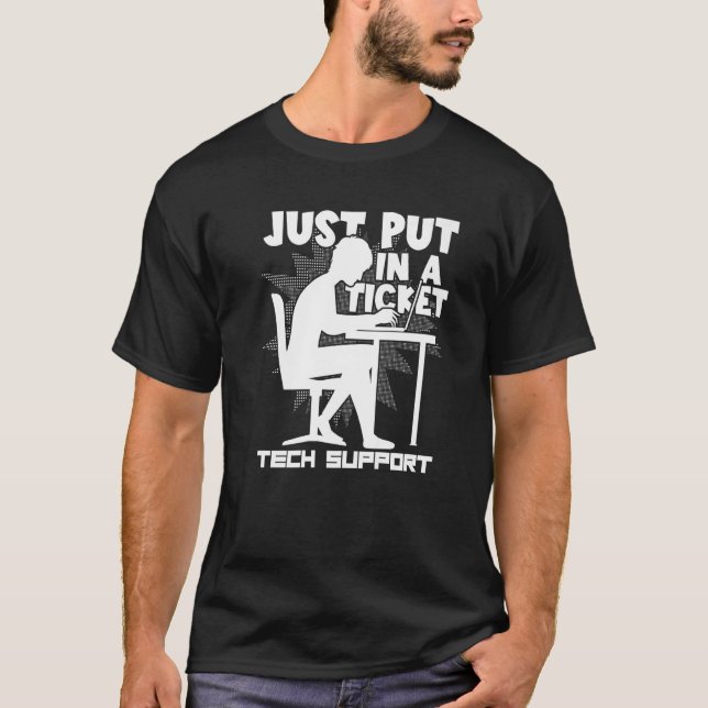 Camiseta Codificación De Computadora Que Acaba De Poner En  (Anverso)