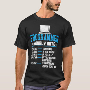 Camiseta Codificación de experto informático por hora de pa