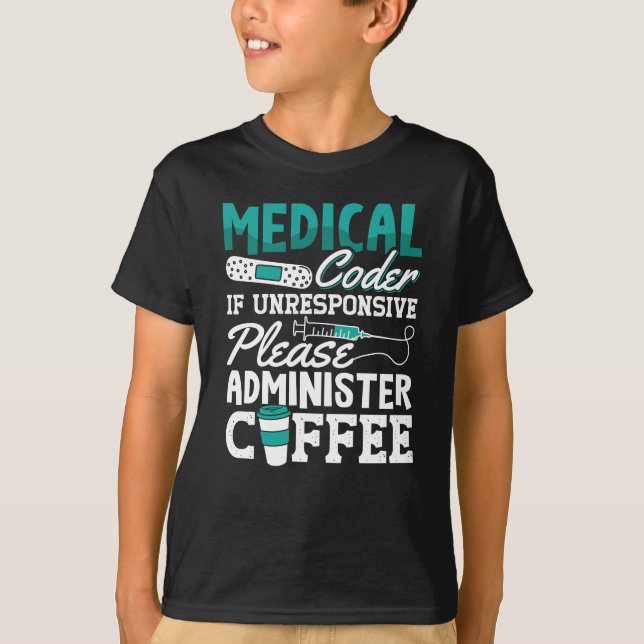 Camiseta Codificación de ICD del Asistente para café con có (Anverso)