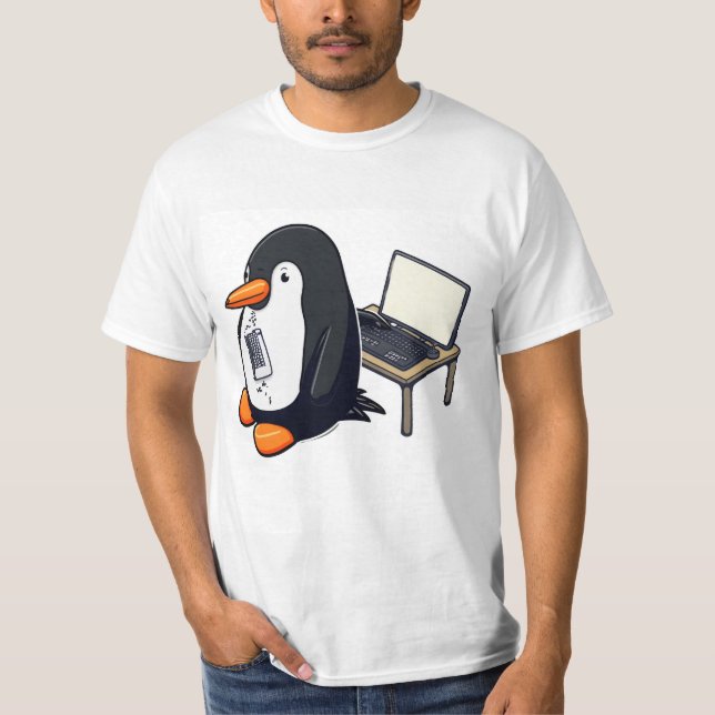 Camiseta Codificación de pingüino (Anverso)