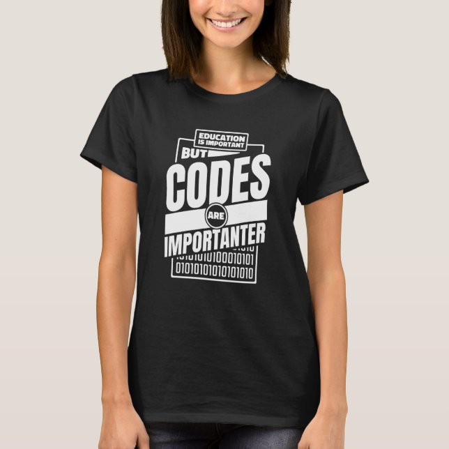 Camiseta Codificación de programación de programadores prog (Anverso)