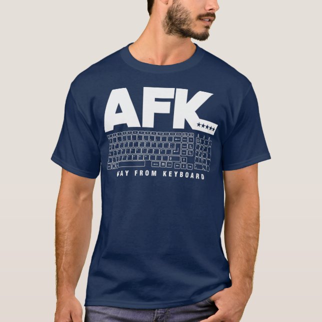 Camiseta Codificación del programador AFK lejos del teclado (Anverso)