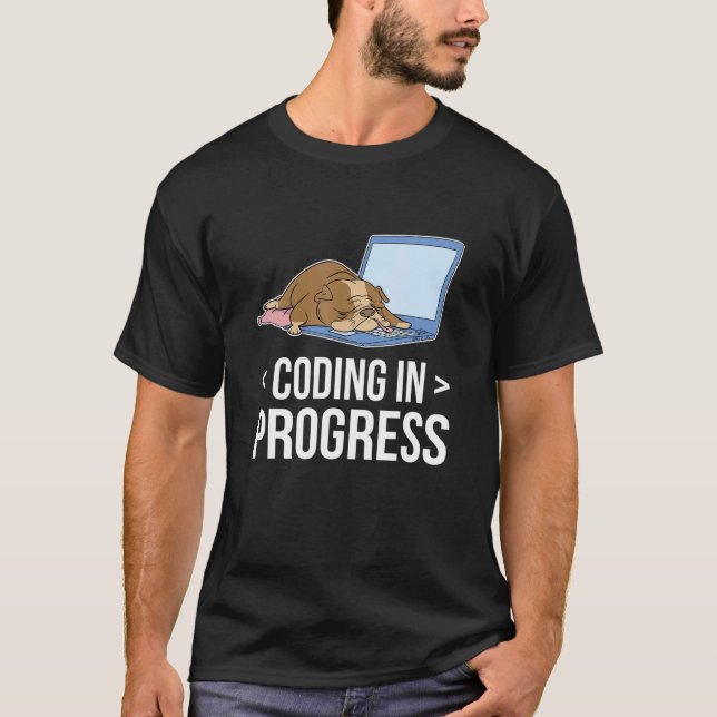 Camiseta Codificación En Curso Programador De Códigos Nerd (Anverso)