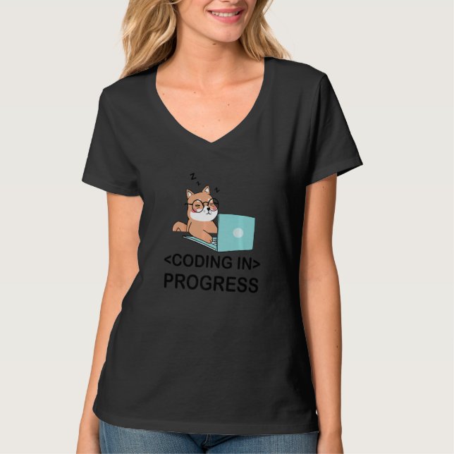 Camiseta Codificación En Curso Programador De Códigos Nerd (Anverso)