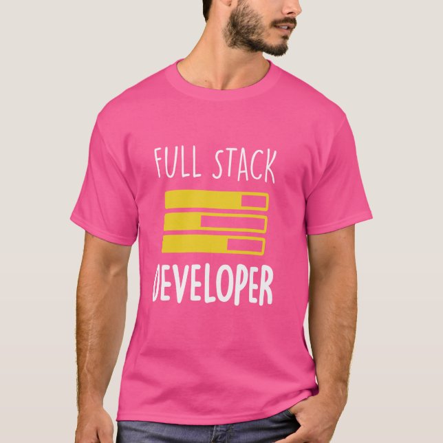 Camiseta Codificador de código de desarrollador de pila com (Anverso)