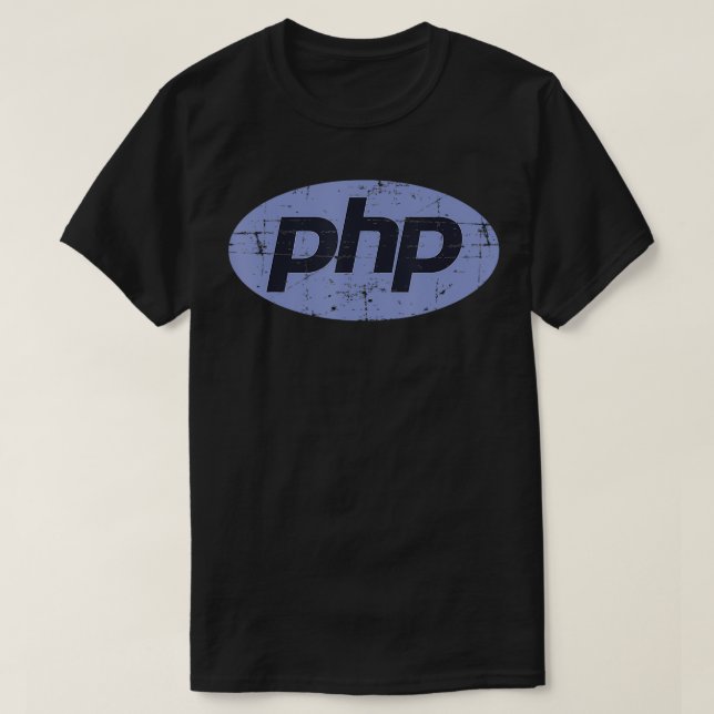 Camiseta Codificador de longitud de respaldo PHP de épocaDe (Diseño del anverso)