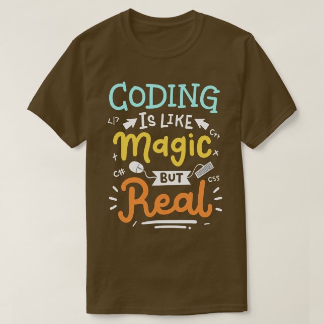 Camiseta Codificador de programación de codificación (Diseño del anverso)