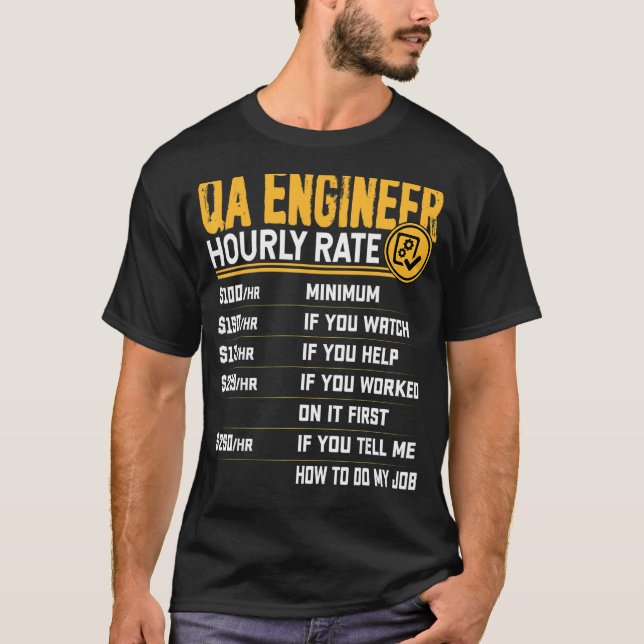 Camiseta Codificador de programador de tasa horaria de inge (Anverso)