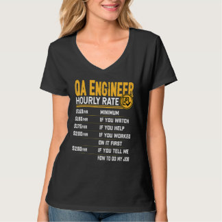 Camiseta Codificador de programador de tasa horaria de inge