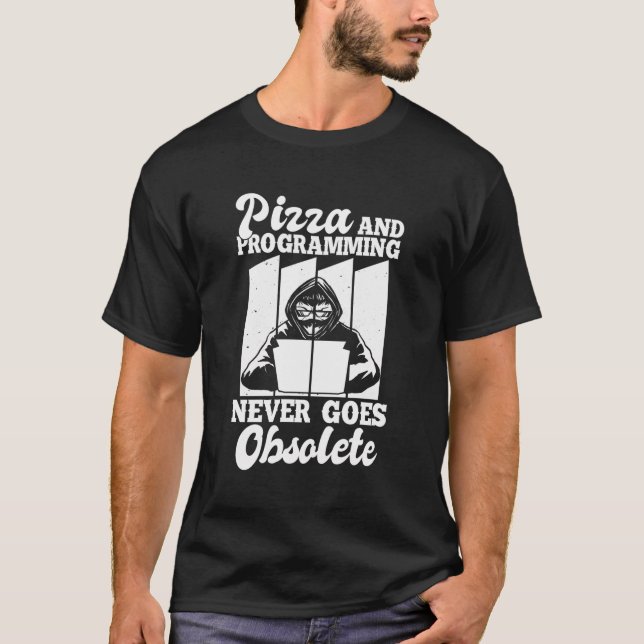 Camiseta Codificador de software de código Pizza P (Anverso)