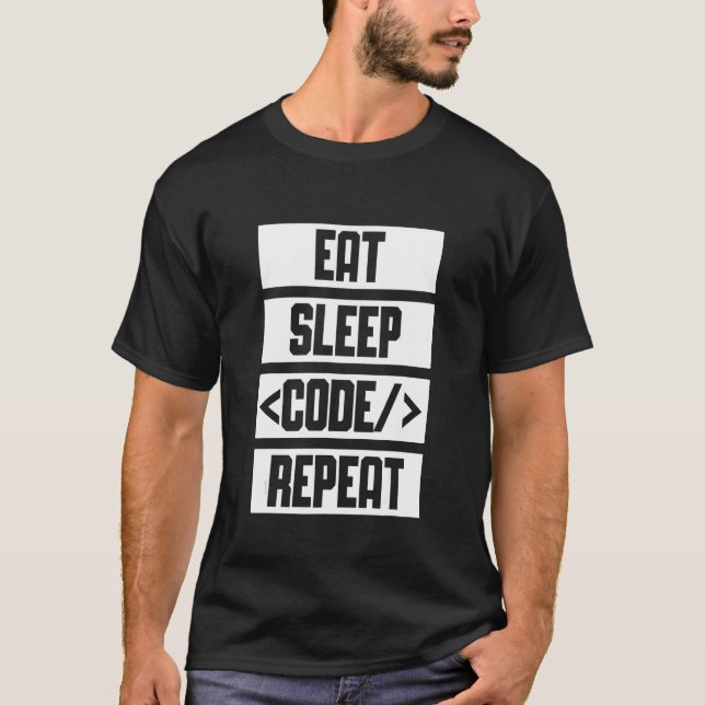 Camiseta Codificador IT del programador de repetición de có (Anverso)