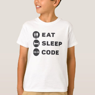 Camiseta Codificador médico Cód Eat Sleep Code Programador 