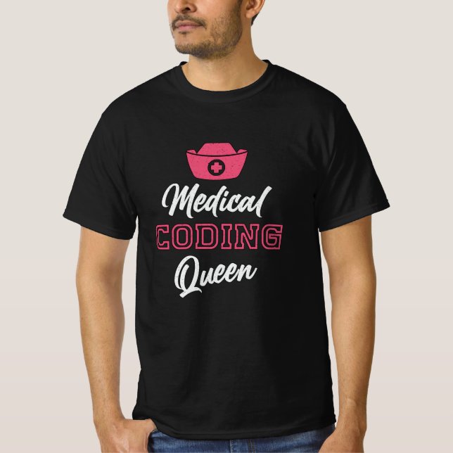 Camiseta Codificador médico Queen Coding Codificador de pro (Anverso)