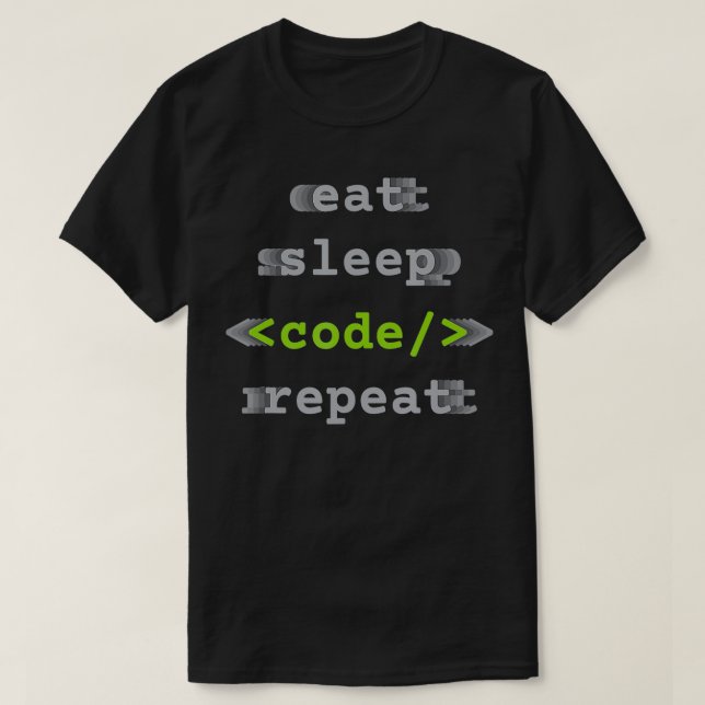 Camiseta Codificador programador de repetición de código de (Diseño del anverso)