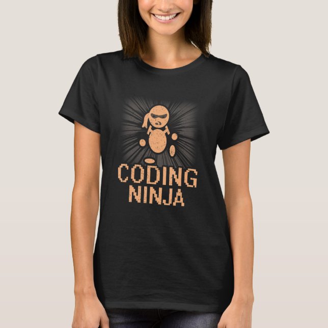 Camiseta Codificando Ninja Guay Coders Programadores Web De (Anverso)