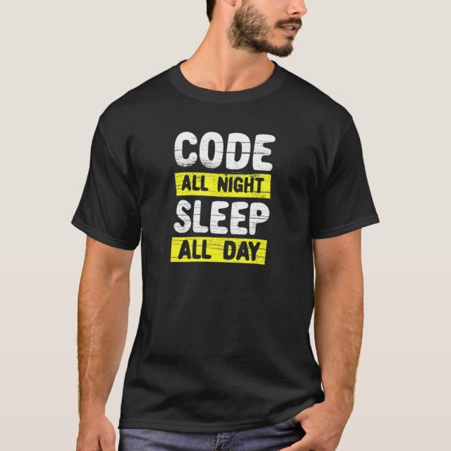 Camiseta Codificar todo el día (Anverso)