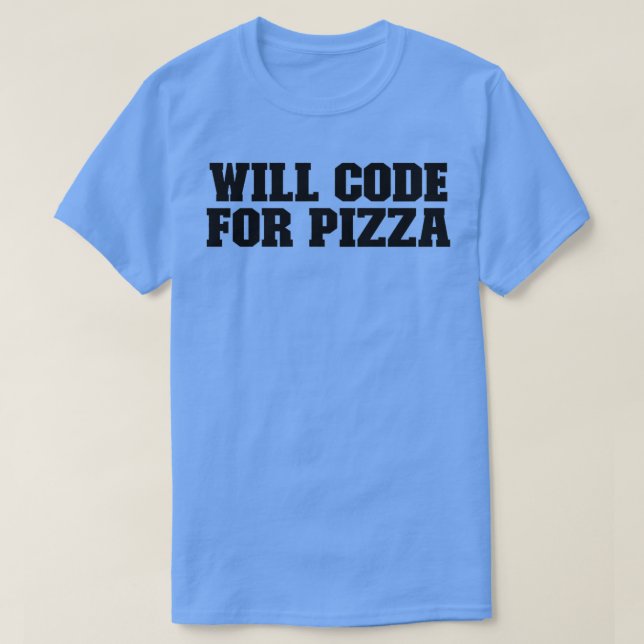 Camiseta Codificará La Pizza Graciosa Para Ella 35665932 (Diseño del anverso)