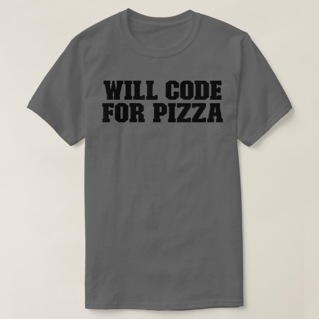 Camiseta Codificará La Pizza Graciosa Para Ella 35675933 (Diseño del anverso)