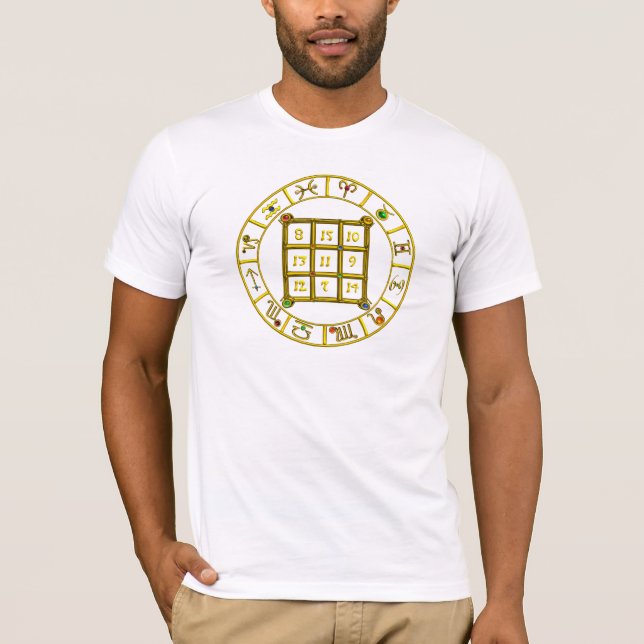 Camiseta CÓDIGO ASTRAL,MÁGIC SQUARE 33 Zodiac Astrology Cha (Anverso)