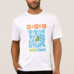 Camiseta Código atado con alambre del papá QR del friki