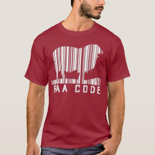 Camiseta Código Baa Código de barras Oveja Cordero Granjero
