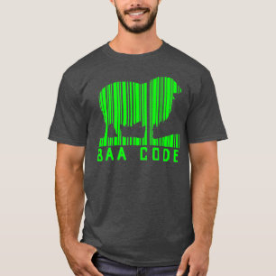 Camiseta Código Baa Código de barras Oveja Cordero Granjero