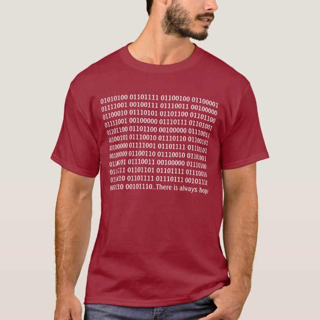 CAMISETA CÓDIGO BINARIO DE GEEK CON MENSAJE (Anverso)