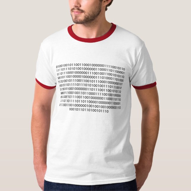 Camiseta Código binario del friki "si usted puede leer (Anverso)