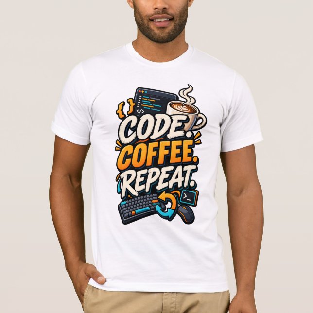 Camiseta Código Café Repetir (Anverso)