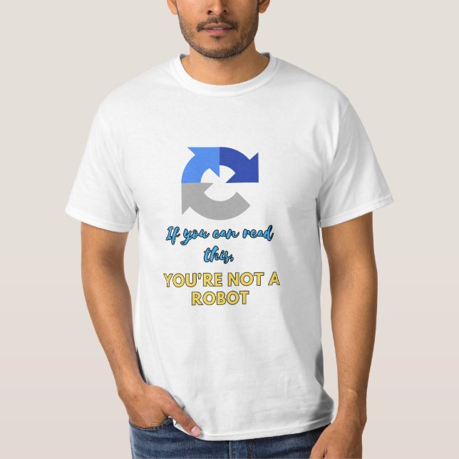 Camiseta Código Captcha: No eres un robot (Anverso)