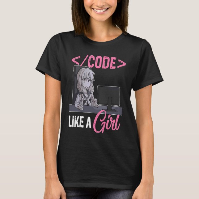 Camiseta Código Como Un Programa De Codificación Para Desar (Anverso)