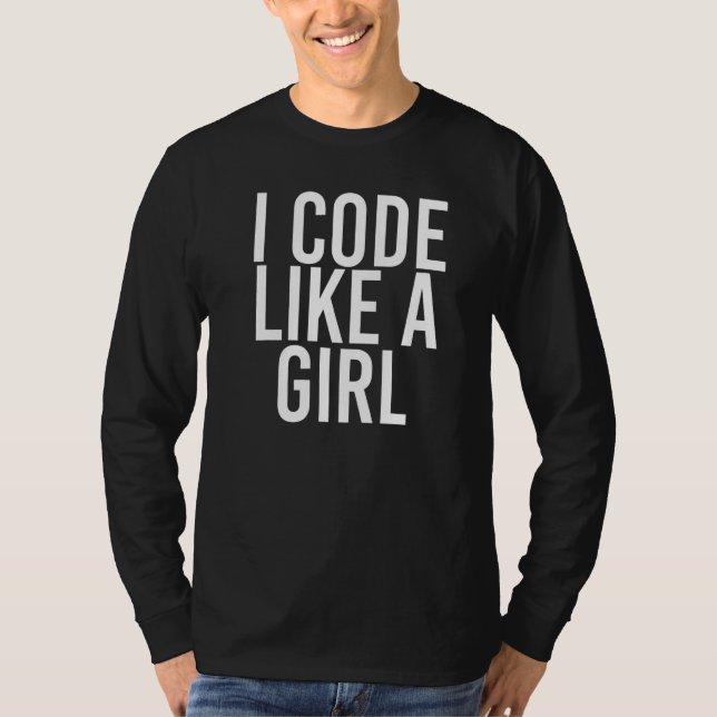 Camiseta Codigo Como Un Programador Chica Nervioso Idea (Anverso)