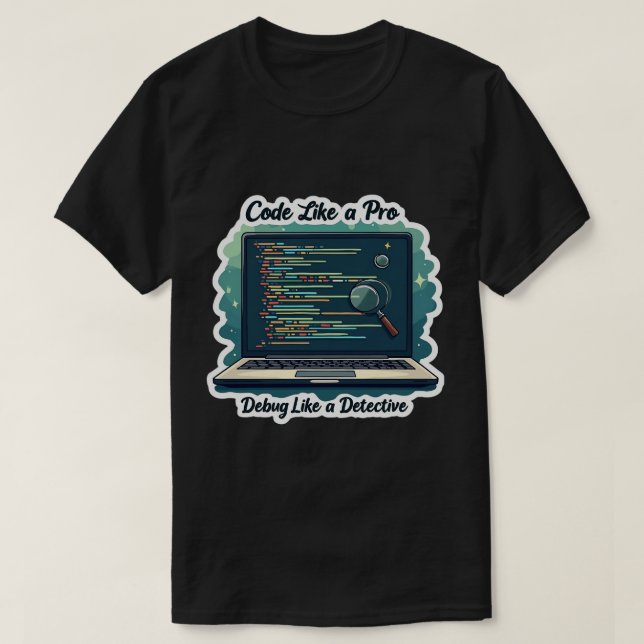 Camiseta Código Como Un Programador Gracioso (Diseño del anverso)