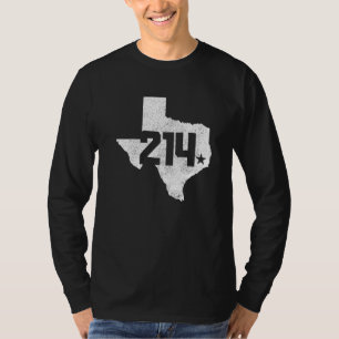 Camiseta Código de área 214 del condado de Dallas Mapa del 