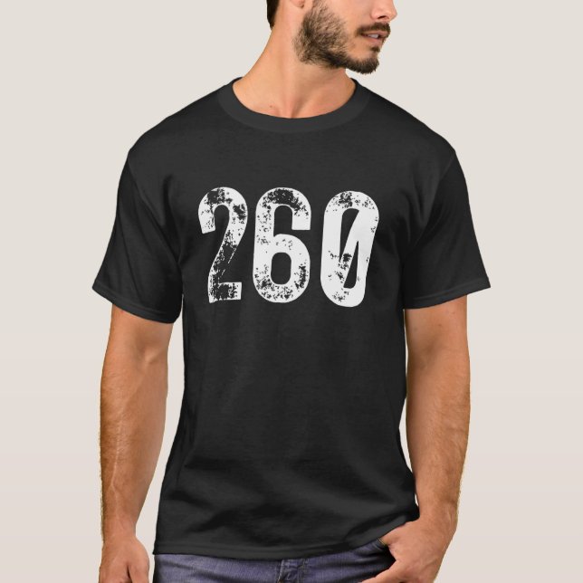 Camiseta Código de área 260 Fort Wayne IN Área de teléfono  (Anverso)