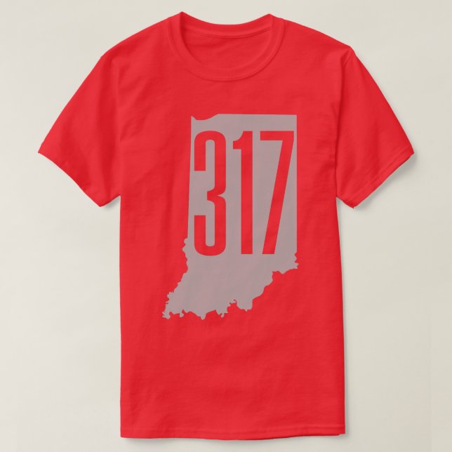 Camiseta Código de área 317 Indiana Indianápolis (Diseño del anverso)