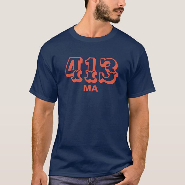 Camiseta Código de área 413 (Anverso)