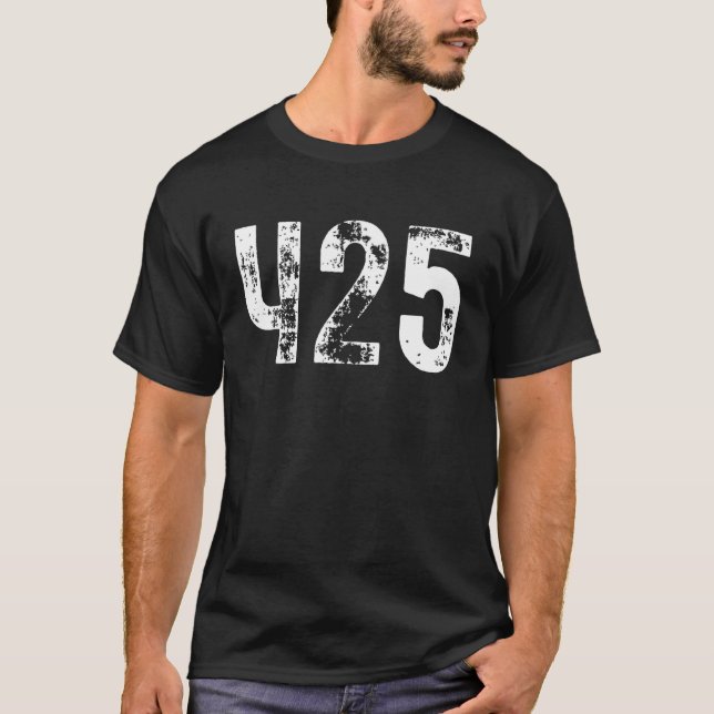 Camiseta Código De Área 425 Para Seattle Washington Wa 425  (Anverso)