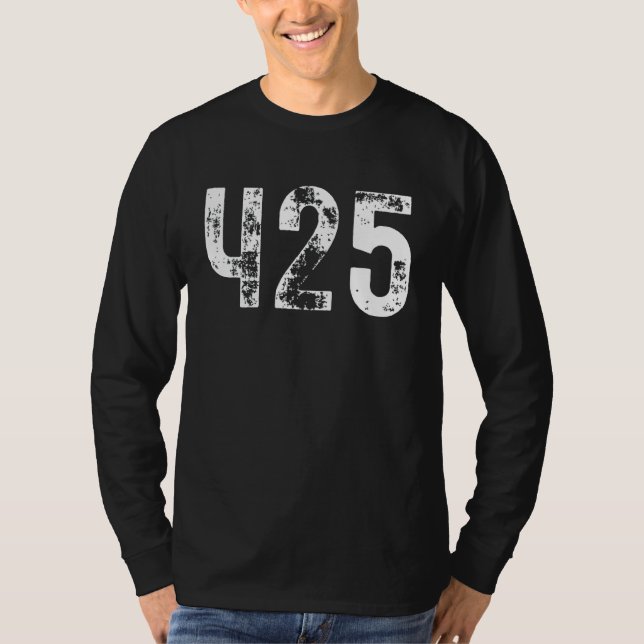 Camiseta Código De Área 425 Para Seattle Washington Wa 425  (Anverso)