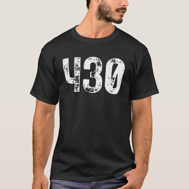 Camiseta Código de área 430 Código de área de teléfono móvi (Anverso)