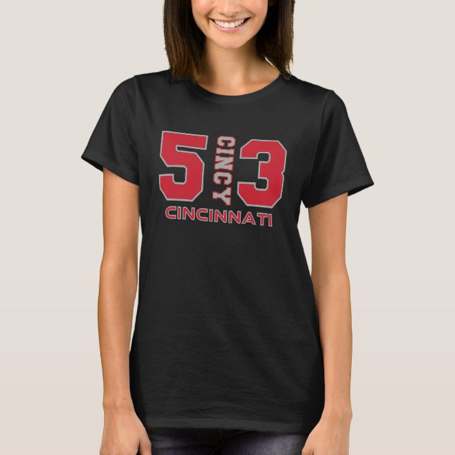 Camiseta Código de área 513 Cincy Downtown Cincinnati Ohio  (Anverso)