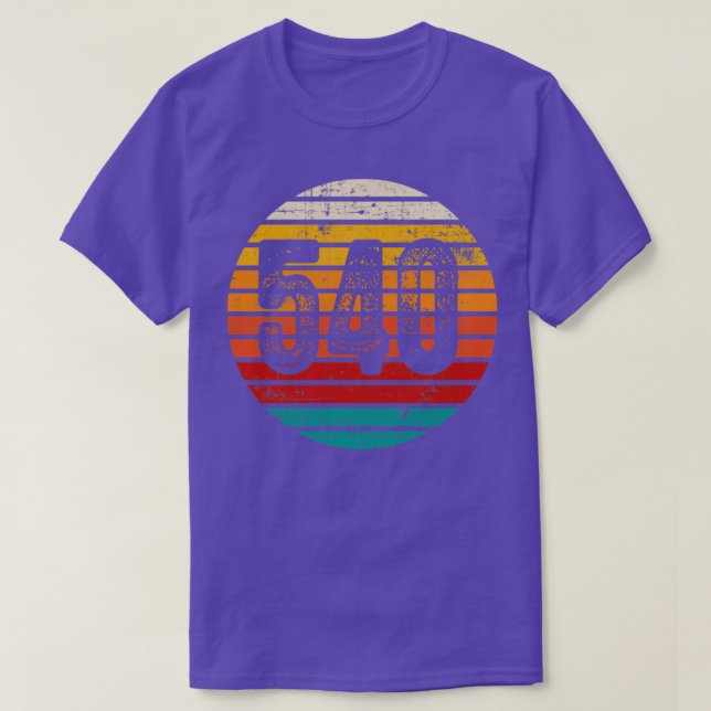 Camiseta Código de área 540 de atardecer de época con probl (Diseño del anverso)