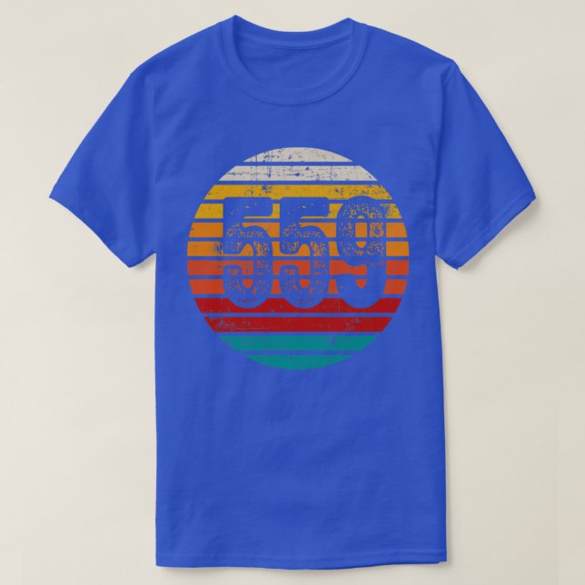 Camiseta Código de área 559 de atardecer de época con probl (Diseño del anverso)