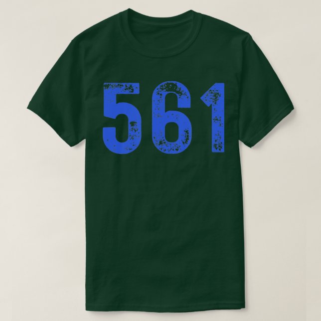 Camiseta Código de área 561 para Palm Beach County Florida  (Diseño del anverso)