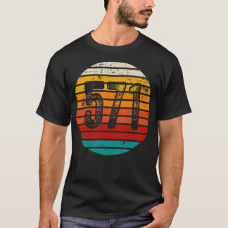 Camiseta Código de área 571 Vintage con problemas
